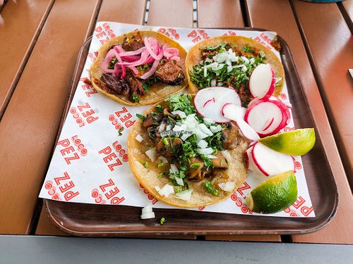 Three vegan Tacos at Loco Pez - Fishtown at Loco Pez - Fishtown in Philadelphia