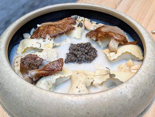 Raviolias de boniato at SACRO in Buenos Aires