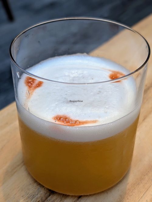 Vegan orange whiskey sour at SACRO in Buenos Aires