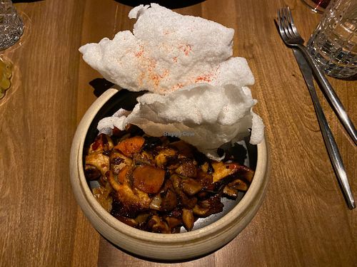wild mushrooms stir-fry at SACRO in Buenos Aires