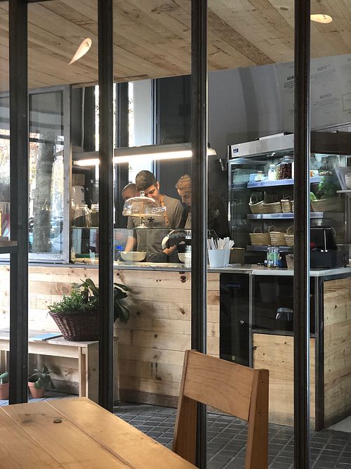 Team in the open kitchen at Breathe in Barcelona
