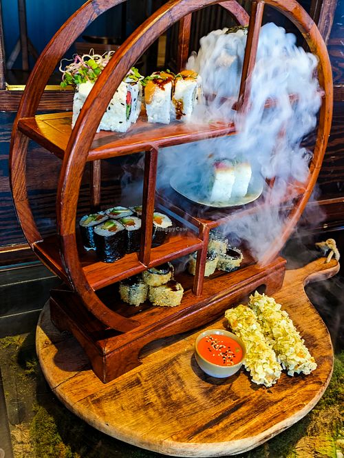 Most of our meal at Secret Garden (with smoking dish) at Secret Garden in Berlin