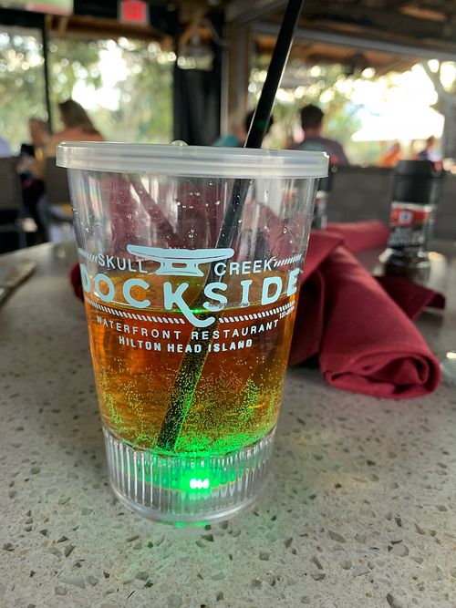 Fun cups for the kids ! at Skull Creek Dockside in Hilton Head Island