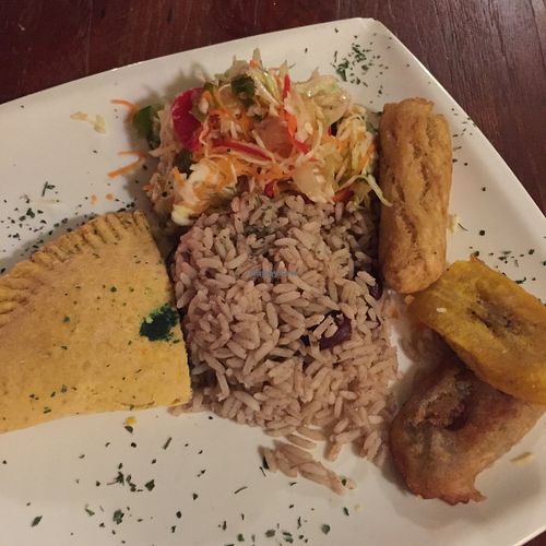 Vegan dish at Irie Jamaican Cuisine in Kralendijk