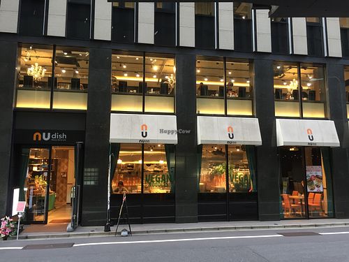 Outside at nu dish Deli & Cafe in Tokyo