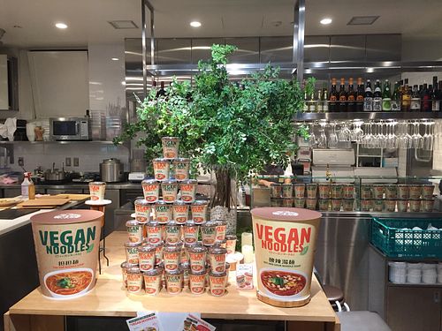 Vegan noodles from T's TanTan at nu dish Deli & Cafe in Tokyo