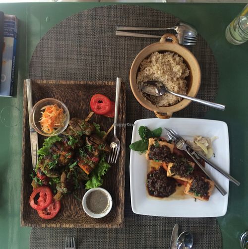 peanut skewers and stuffed tofu at Chamkar - The Passage in Siem Reap