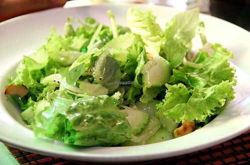 All the other food was great but this green tofu salad was a disappointment. Big lettuce leaves fill the bowl and there is not much to eat in the end. It´s not a meal, it´s a side dish, but the price was high.  at Chamkar - The Passage in Siem Reap