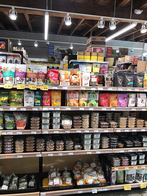 Snacks at Lois' Natural Marketplace in Portland