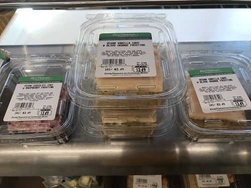 Vegan cakes at Lois' Natural Marketplace in Portland