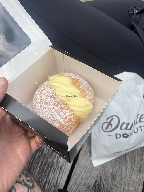Vegan custard donut  at Daniel's Donuts  - Portarlington in Portarlington