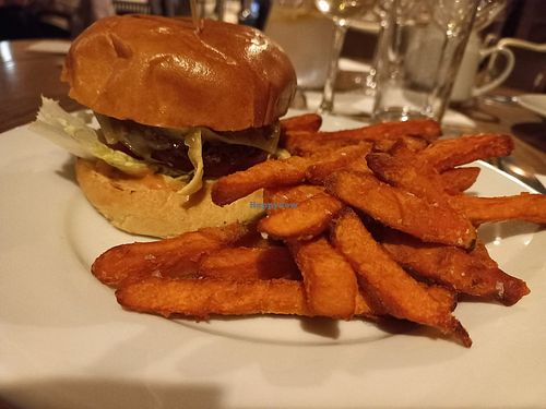 Beyond Burger with Vegan Cheese at Regans at The New Inn in Bromley