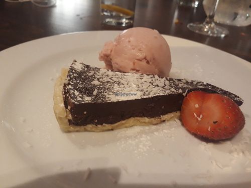 Chocolate Tart and Sorbet at Regans at The New Inn in Bromley