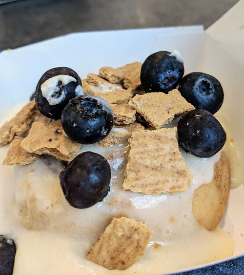 Custom! Lemon frosting, blueberries, and Graham crackers at Cinnaholic in Seattle