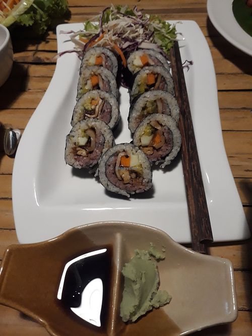 Sushi at Vegan Phangan in Koh Phangan