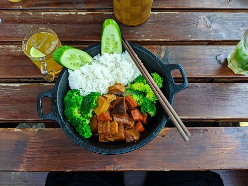 One of the vegan lunch specials at East Moon at East Moon in Berlin