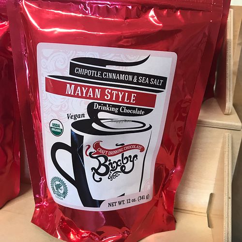 Vegan drinking chocolate at Bixby & Co in Rockland