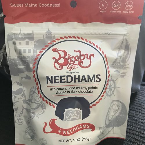 Vegan packaged bon bons at Bixby & Co in Rockland