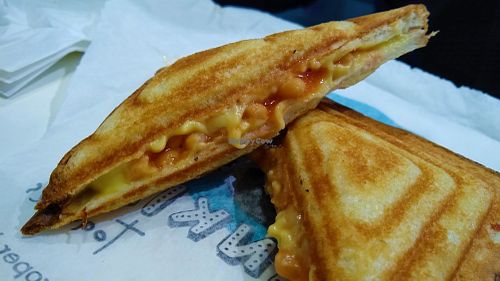 Cheesy bean toastie at Frankie's Toasties in Manchester
