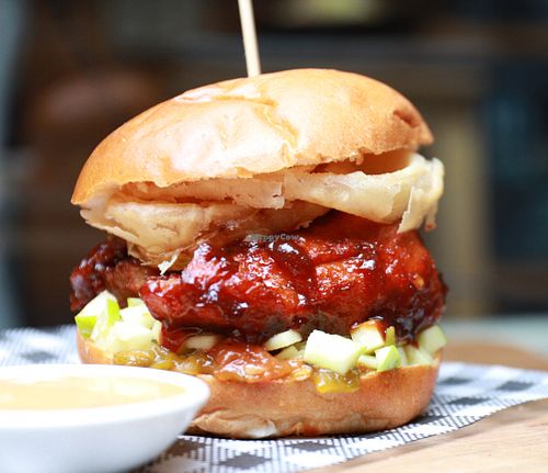BQQ Burger at Brainwave Cafe in Sydney