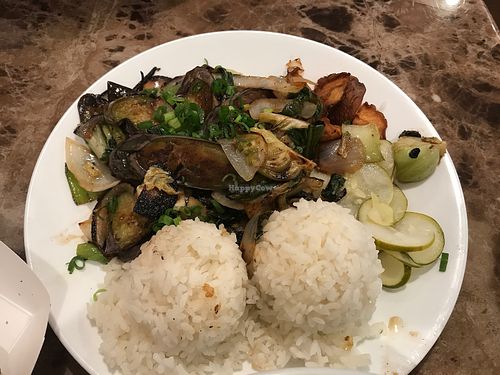 Eggplant dish at Saimin Dojo in Kapaa