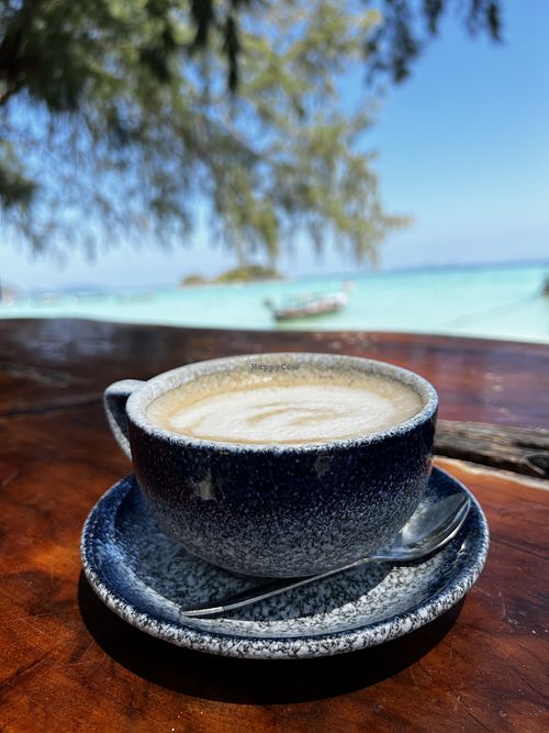 Soy Cappuccino   at Benny's On The Beach in Koh Lipe