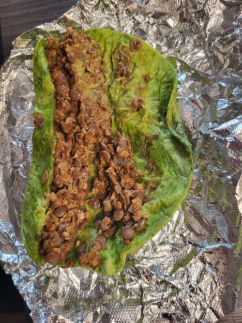 Lentil Walnut taco at Revolucion Coffee & Juice in San Antonio