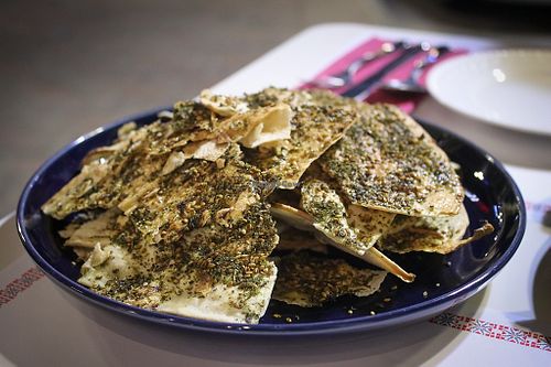 Zaa’tar manaeesh at Anais Cafe in Manama