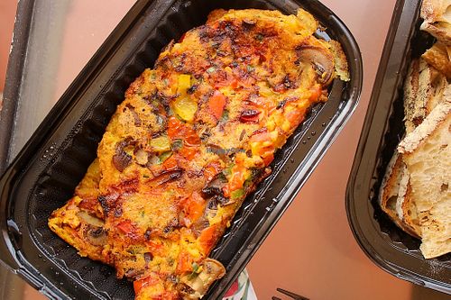 chickpea omelette at Anais Cafe in Manama