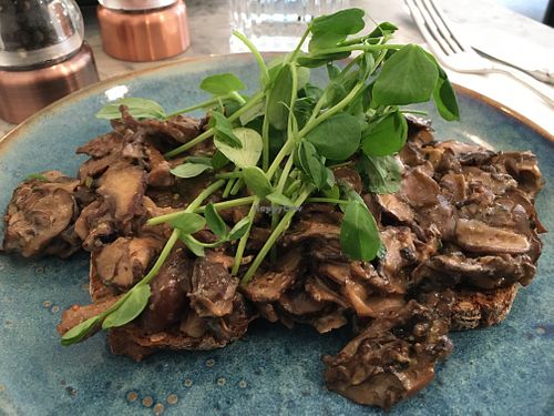 Adaptogenic Creamy Mushroom Toast at Redemption - Seven Dials in London