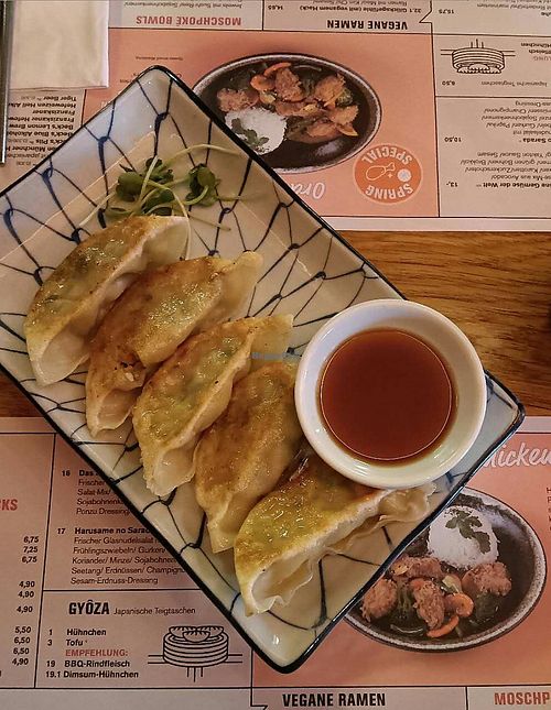 Vegan gyoza at MoschMosch in Wiesbaden