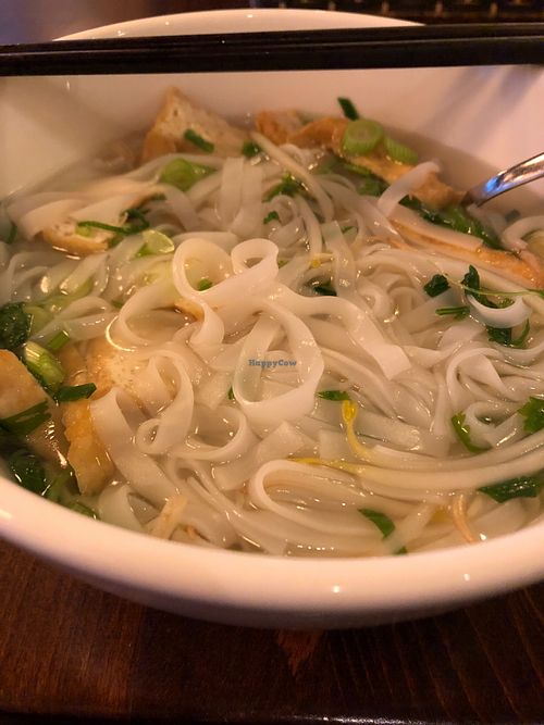 Vegan Pho Soup with organic Tofu at Buchaca in Berlin