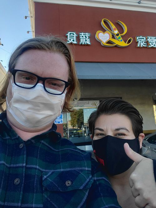 my son and daughter-in-law 🥰 at Loving Hut - Barber Lane - Maybe closed in Milpitas