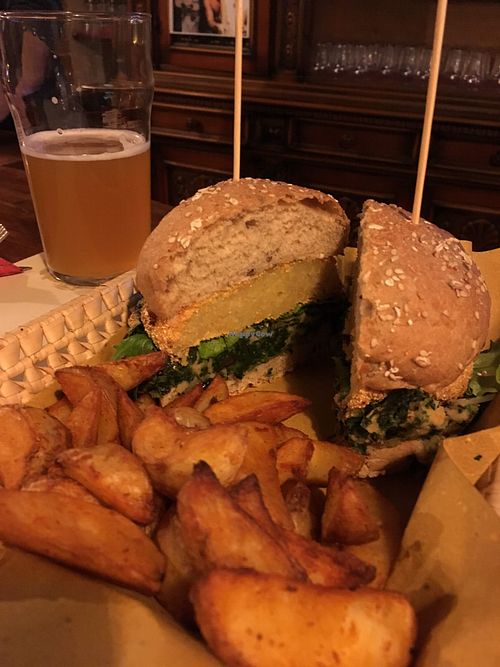 Burger, Fries, and Beer at Fuori dal Comune in Siena