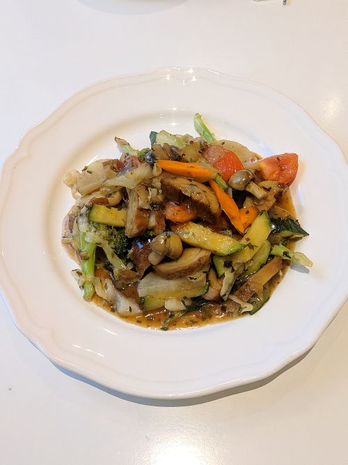 Seitan veggies at Loving Hut - Maria Kuhn Gasse in Vienna