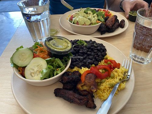 Black beans and rice at Black Bean Deli in Winter Park