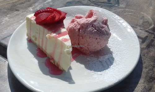 Vegan cheesecake at The Boathouse in Dumfries