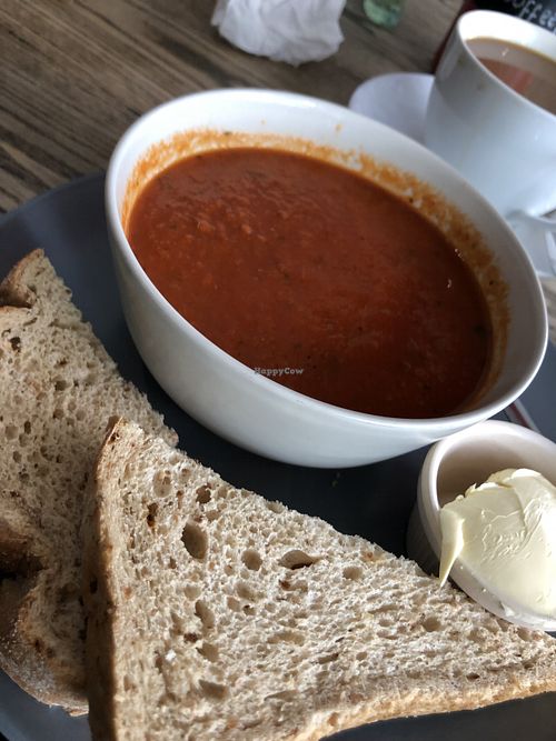 Tomato and basil soup  at Suzie's Cup of Joy in Cleethorpes