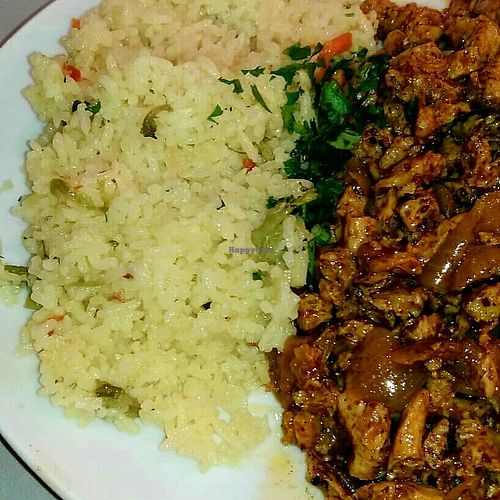 Vegan shawarma. at Hummus Bar in Haifa