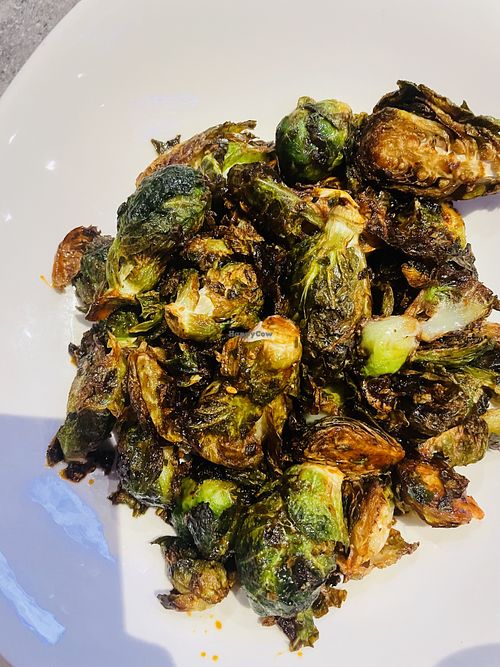 Gojujang Brussels (order without the aioli) are PHENOMENAL!!   at Yard House in Houston