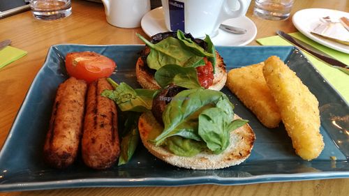 Hipster breakfast. Salsa substituted instead of humous, I guess they ran out  at The Wheatsheaf in Birmingham