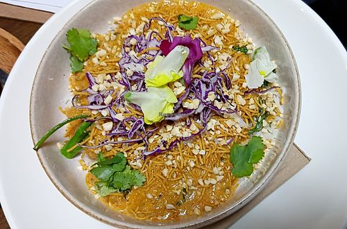 Coconut curry at StupaView Cafe in Myers Flat