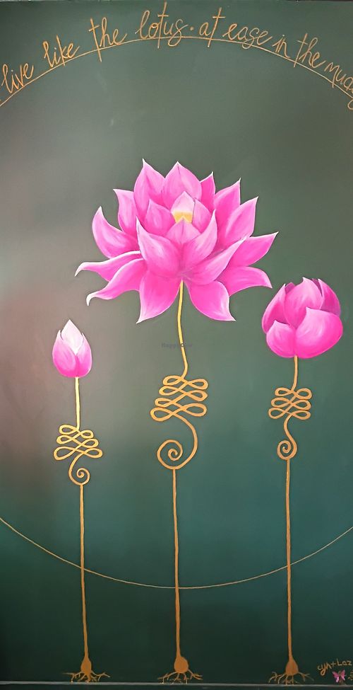 Wall art at StupaView Cafe in Myers Flat