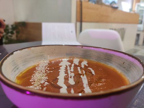 Tomato cream, soup of the day at Broccoli  in Kirov