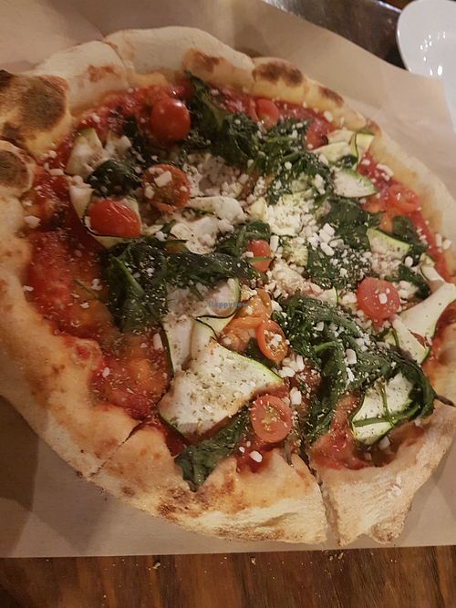 Vegan pizza (without mushroom). Top quality at Sicilian in Parramatta