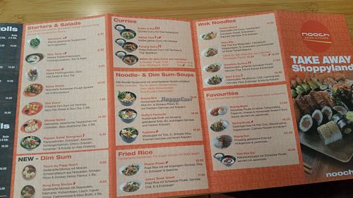 Menu at Nooch - Shoppyland in Bern