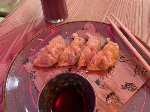 Apple Gyoza  at LHR - Giraffe - T3 in West London