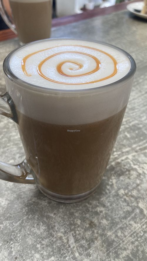 Soy caramel latte macchiato   at Smooth Cafe in Moalboal
