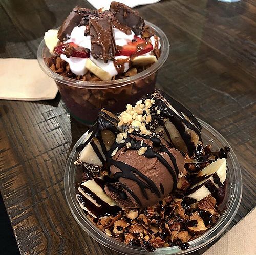 Snickers bowl and Nutella bowl  at Nourish Pod in Christchurch