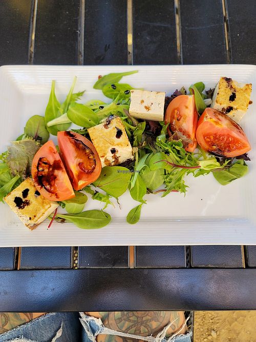Vegan Caprese at Carlee's in Borrego Springs